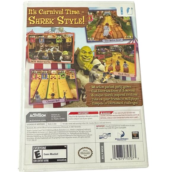 Shrek's Carnival Craze Party Games (Nintendo Wii, 2008) Untested - Picture 2 of 7